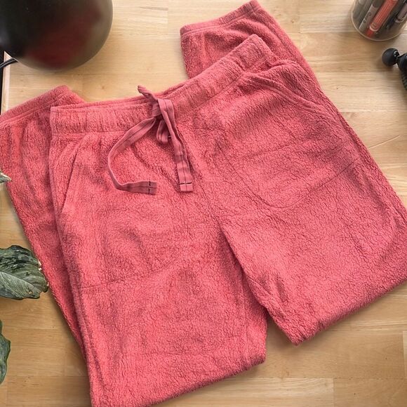 AERIE Coral Cozy Drawstring Sweatpants Medium Long - Picture 1 of 5
